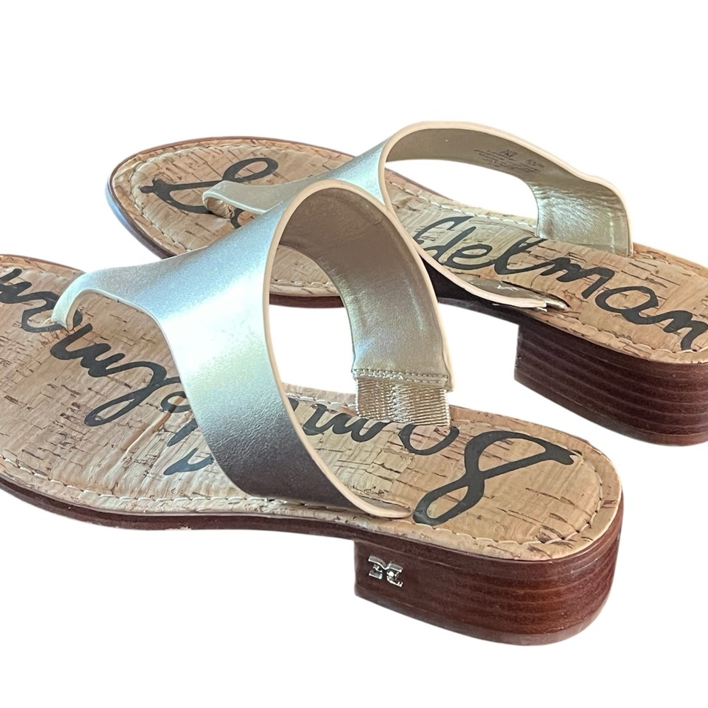 Sam Edelman Gold Sandals with Metallic Accents - Picture 3 of 7